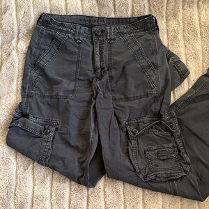 American Eagle Outfitters Charcoal Stretch Cargo Pants